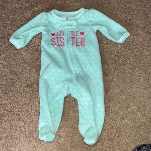 Brand New! Never Worn! Child of mine by Carter’s- Preemie fleece sleeper